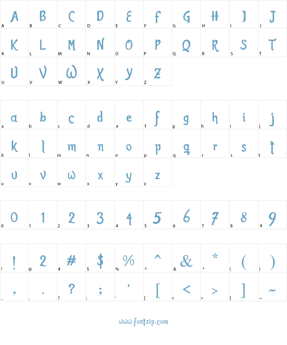 Romance Fatal Sans Font Character